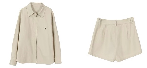 봄 컬러 시리즈 OOTD 패션 슈트, 연한 노란색 셔츠 재킷, 스커트와 스커트, 같은 컬러의 투피스 세트