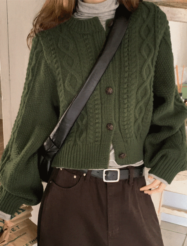 Classic Style, Knitted Autumn Wool Cardigan