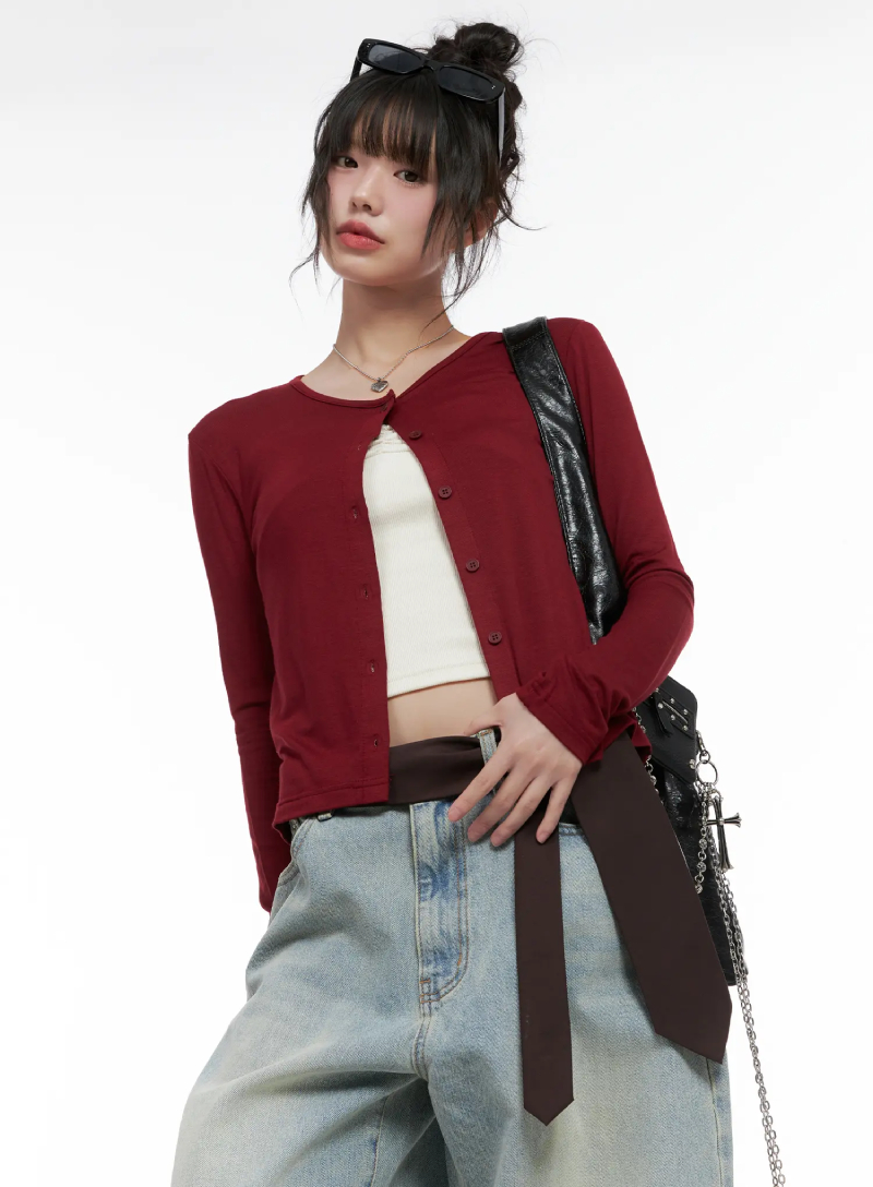 Casual Style, Everyday Long-sleeved Cardigan