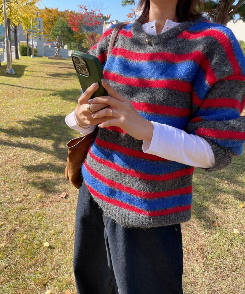 Colorblock Texture Pullover Sweater