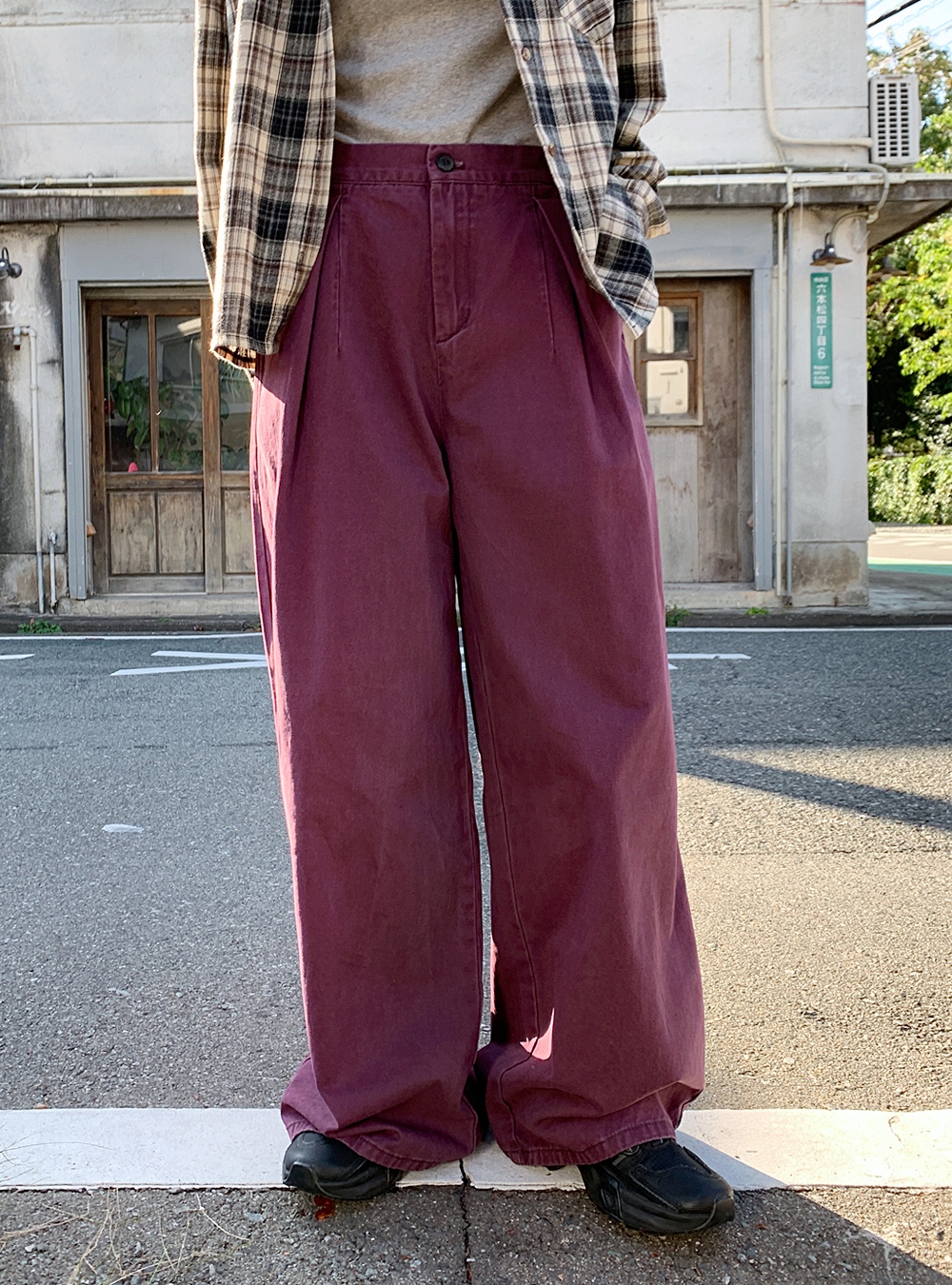 Retro Washed Style Cotton Pants